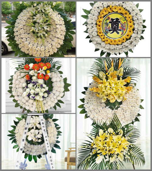 辽宁沈阳康平县两家子乡新发村花圈速递